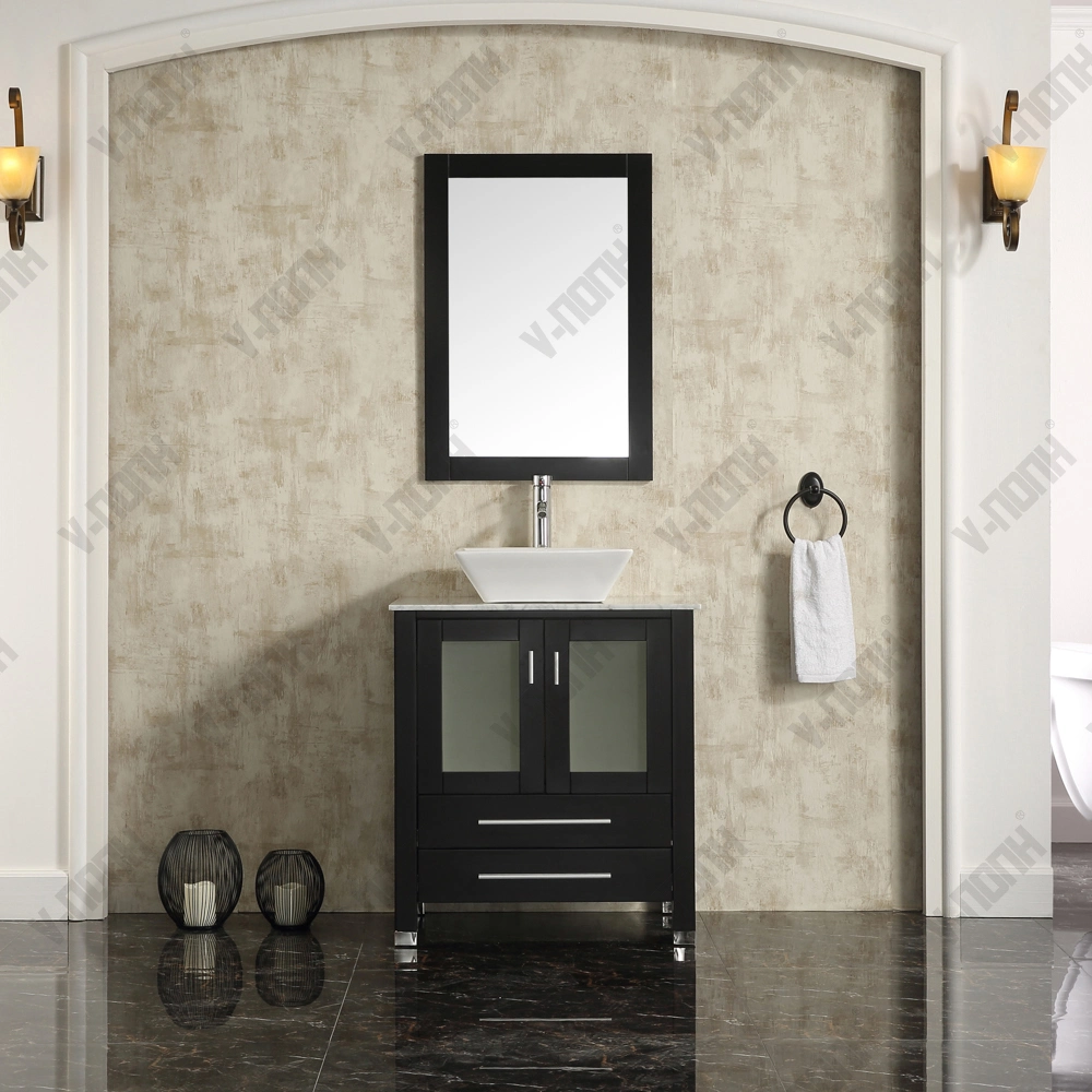 24inch Espresso Cabinet Single Sink Small Size Bathroom Vanity